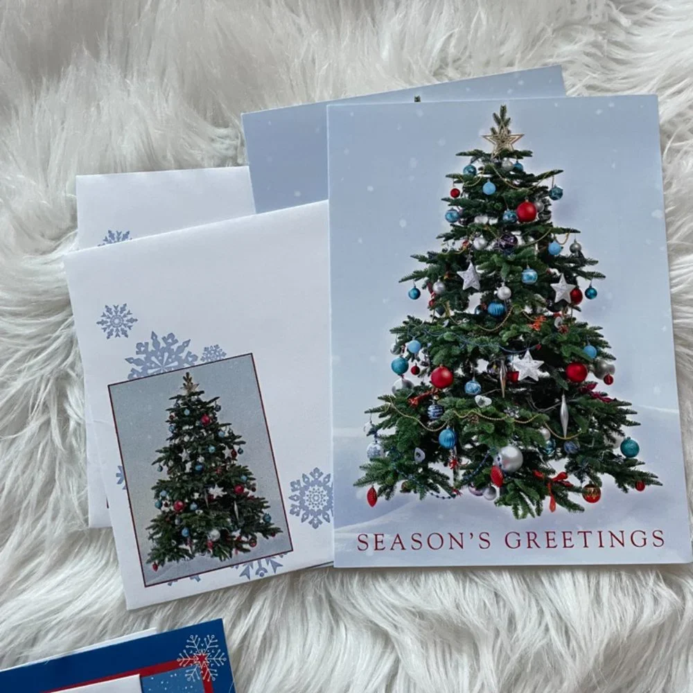 10 Holiday cards with matching print envelopes